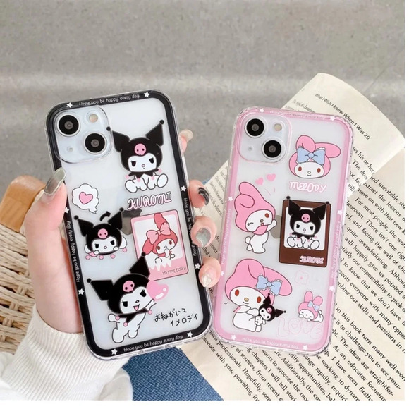 iPhone 14 Pro Max my melody and kuromi phone case set - Picture 1 of 10